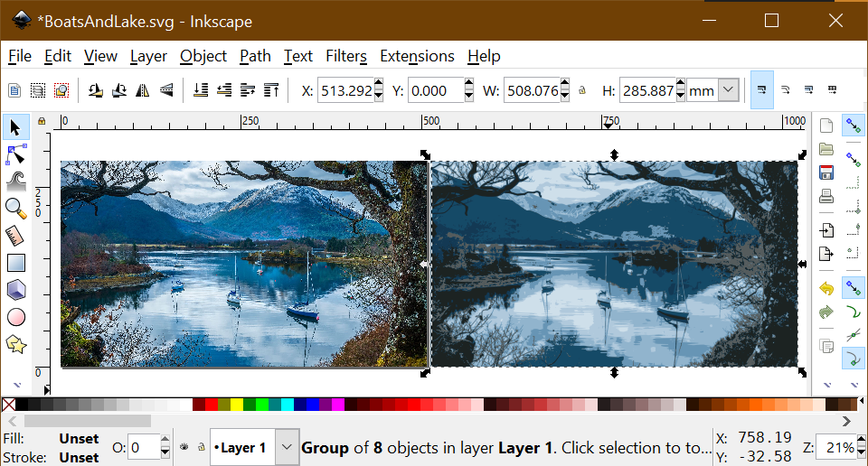 inkscape trace bitmap photograph